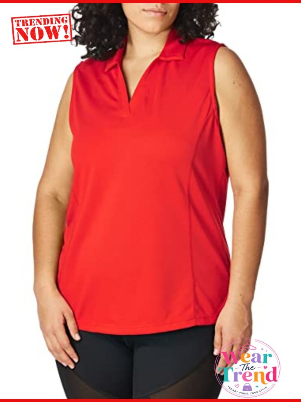 PGA TOUR Airflux Sleeveless Golf Polo Shirt Moisture Wicking Golf
